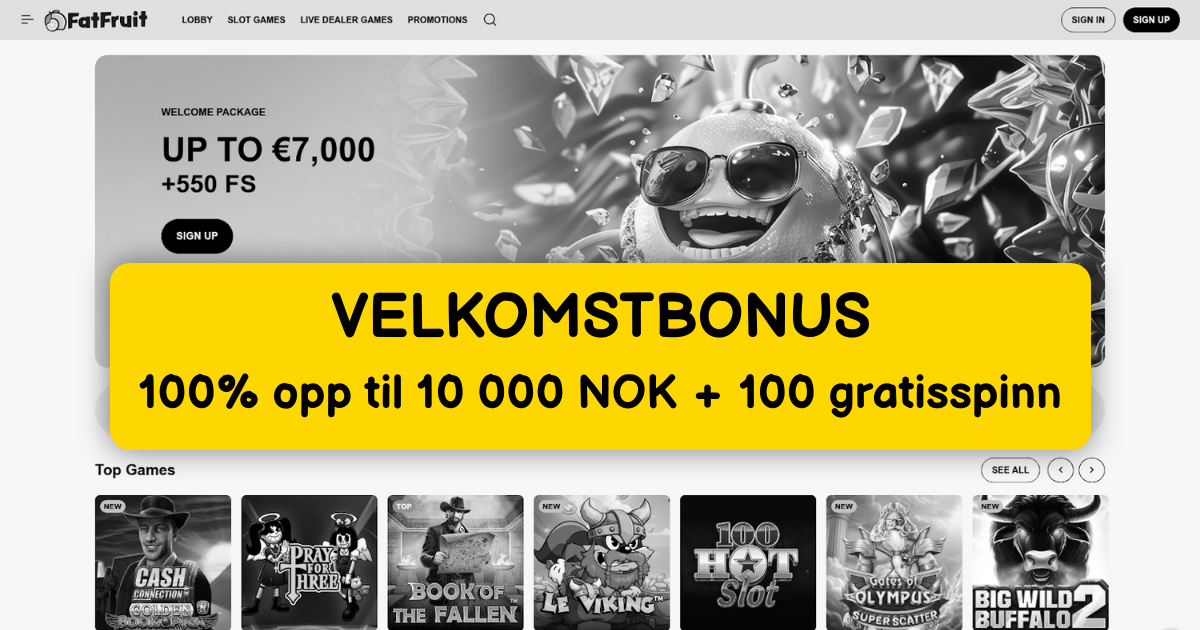 FatFruit Casino - Beste Online Spilleautomater Norge